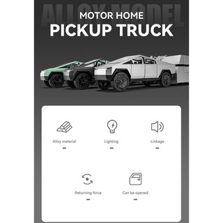 Xe bán tải Tesla mô phỏng đồ chơi mô hình RV hợp kim lớn xe bé trai bộ sưu tập đồ trang trí quà tặng sinh nhật cho trẻ em.