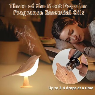 3 Màu Magpie Chim Đèn Ngủ Có Thể Điều Chỉnh Độ Sáng Đèn LED Điều Khiển Cảm Ứng Hương Liệu Trang Trí Không Khí Để Bàn Chiếu Sáng