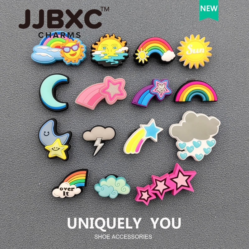 JJBXC Charm Cross Phụ Kiện Giày Rainbow Series Khóa Giày Lỗ Phụ Kiện ...