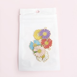 10 Chiếc Little Fresh Daisy Design Men Charms Vòng Cổ Thời Trang Xuân Hè, Bông Tai, Vòng Tay, Dây Xích Điện Thoại Và Túi Treo Trang Trí DIY Nhiều Màu Sắc Hoa Thả Hợp Kim Mặt Dây Chuyền
