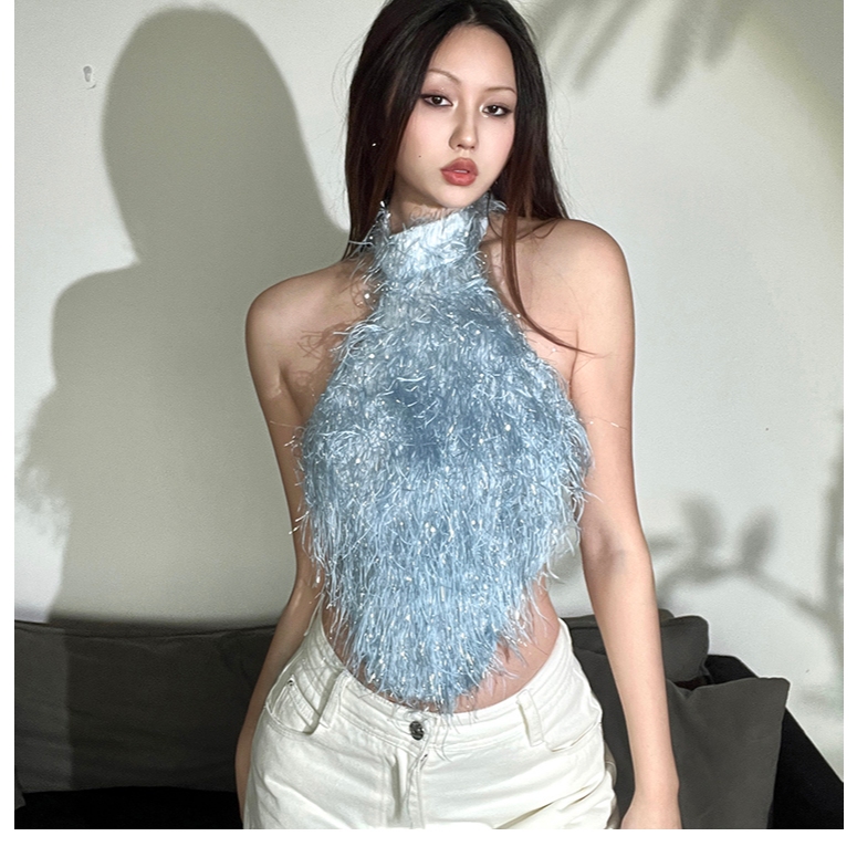 Klalien Áo Dây Lưng Không Tay Hình Eo Sang Trọng Cảm Giác Thiết Kế Mỏng Phù Hợp Với Phong Cách Đa Năng Ngọt Ngào Thường Ngày 2025 Thời Trang Phụ Nữ Mới