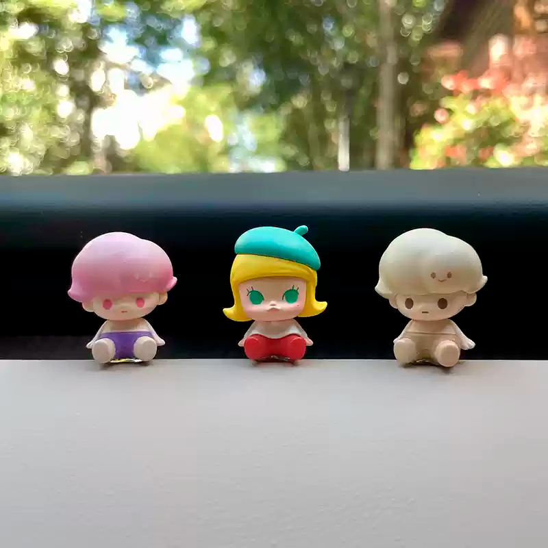 Bàn làm việc ô tô Popmart Popbean chính hãng Đồ trang trí nhỏ dễ thương Trang trí cuộc sống (Keo Nano miễn phí)