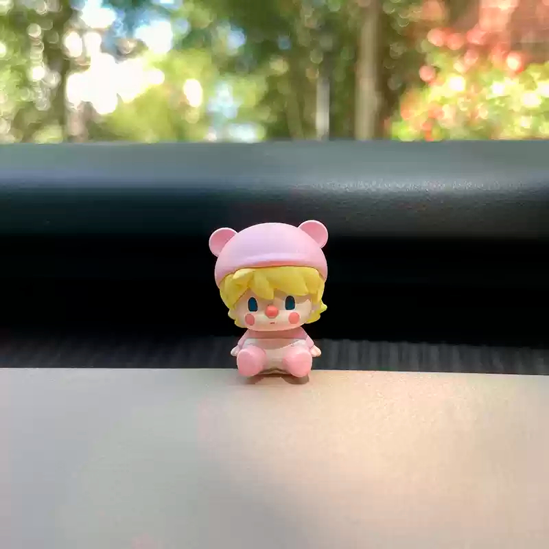 Bàn làm việc ô tô Popmart Popbean chính hãng Đồ trang trí nhỏ dễ thương Trang trí cuộc sống (Keo Nano miễn phí)