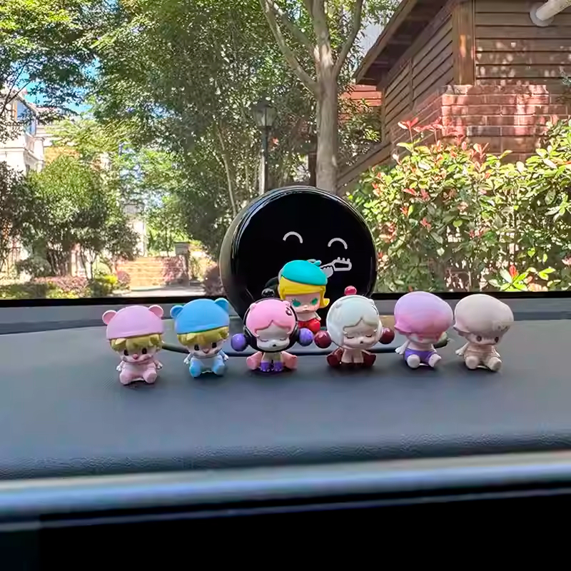 Bàn làm việc ô tô Popmart Popbean chính hãng Đồ trang trí nhỏ dễ thương Trang trí cuộc sống (Keo Nano miễn phí)