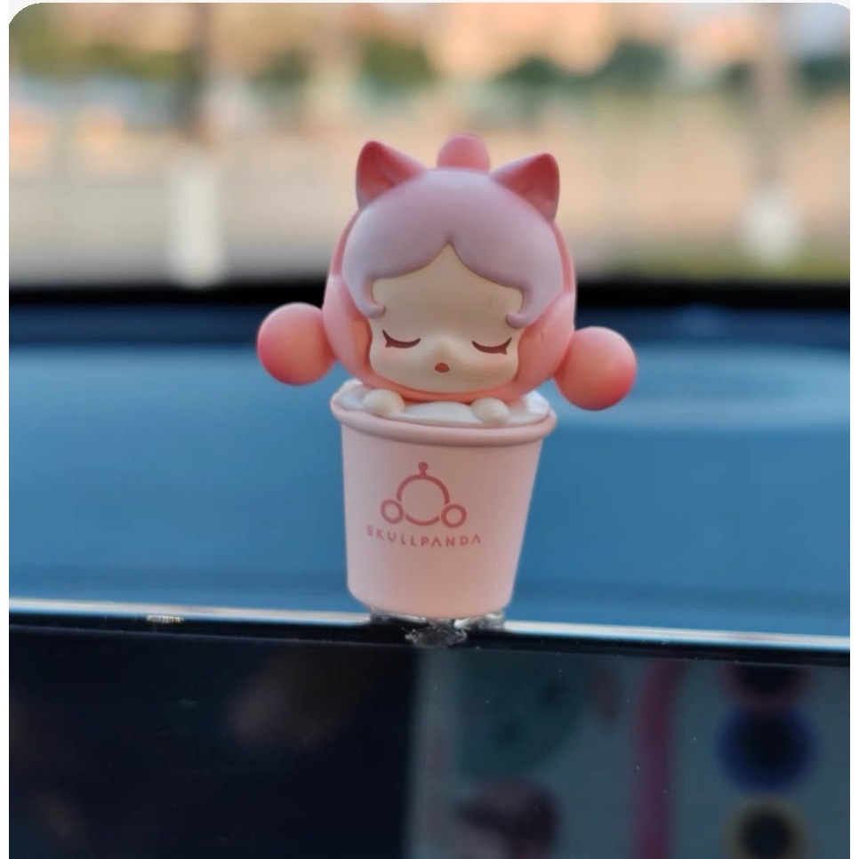 Bàn làm việc ô tô Popmart Popbean chính hãng Đồ trang trí nhỏ dễ thương Trang trí cuộc sống (Keo Nano miễn phí)