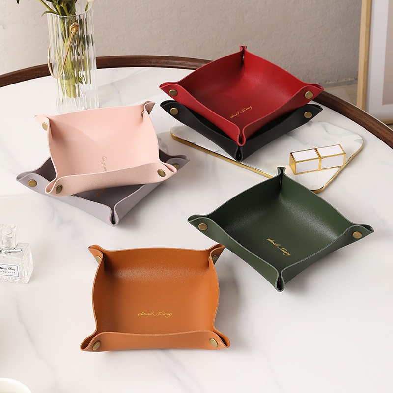 Casegrace Để Bàn Tổ Chức PU Chìa Khóa Khay Phong Cách Bắc Âu Lối Vào Chìa Khóa Túi Đựng Đồng Xu Giá Đỡ Tai Nghe Trang Trí Nhà Trang Sức Người Tổ Chức