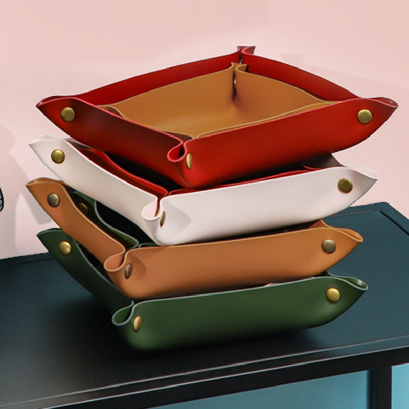 Casegrace Để Bàn Tổ Chức PU Chìa Khóa Khay Phong Cách Bắc Âu Lối Vào Chìa Khóa Túi Đựng Đồng Xu Giá Đỡ Tai Nghe Trang Trí Nhà Trang Sức Người Tổ Chức