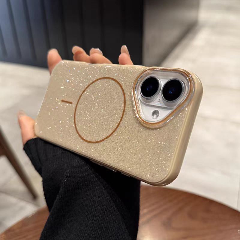 Ốp lưng cứng Desert Gold / lấp lánh tương thích cho 11 pro max 12 pro max 13 pro max 14 pro max 15 pro max 16 pro max