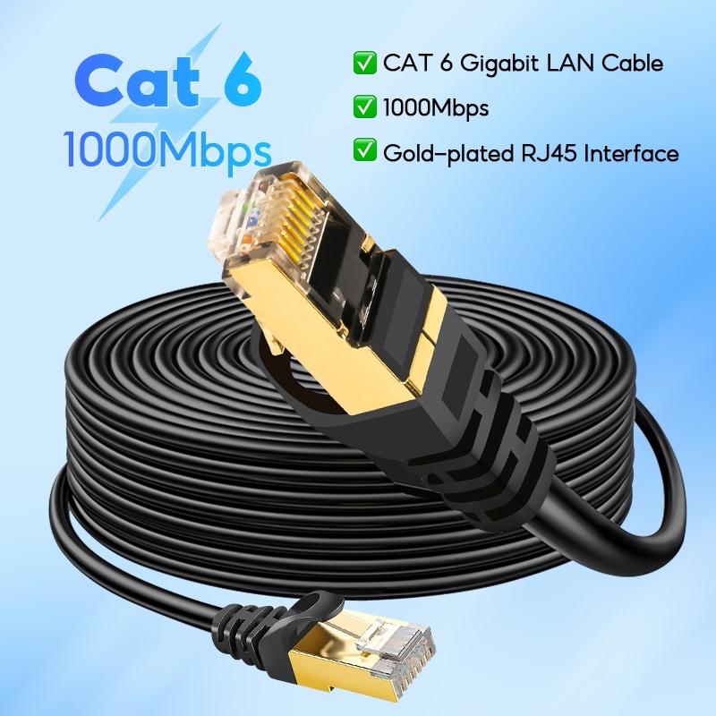 Cáp 5M 20M 40M CAT5 CAT6 RJ45 Lan Cáp Ethernet UTP ngoài trời 100Mbps ...