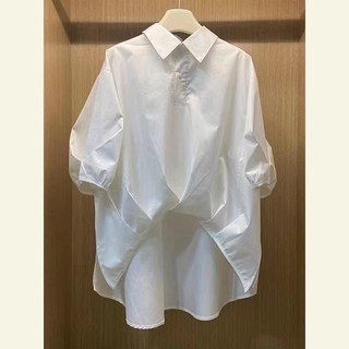 Áo sơ mi nữ tay ngắn dáng rộng phong cách Hàn Quốc