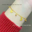 Lắc tay titan không gỉ mạ vàng 18k thiết kế hình bướm phun cát lấp lánh xinh xắn dành cho nữ