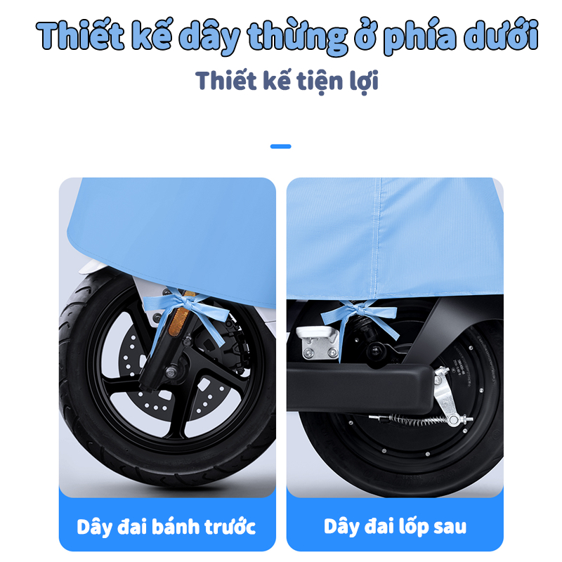 Vải Oxford dày Bạt Phủ Xe Máy，Bạt Trùm Xe Máy Bảo vệ xe máy điện của bạn khỏi ánh sáng mặt trời, nước, chim, cây cối, bụi bẩn