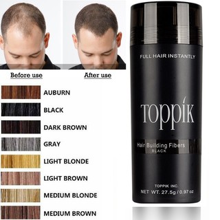 Toppik Keratin Tóc Xây Dựng Sợi Bột Làm Dày Xịt Sợi Tóc Phục Hồi Tóc Xây Dựng Bột Tạo Kiểu Tóc Bơm