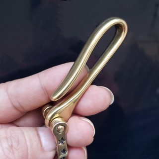 Móc khóa chữ U bằng đồng thau nguyên khối hạng nặng Móc thắt lưng có còng D Chiều dài: 9,5cm