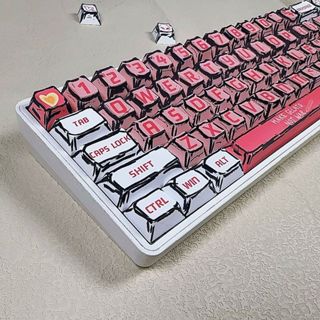 Comic Wind Sweetheart Keycaps PBT Dye-sub Cherry Profile Keycap Custom Keycaps Tương thích với Cherry Gateron MX Switch