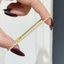 Lắc tay titan nữ không gỉ mạ vàng 14k thiết kế gắn nguyên đá lấp lánh thời thang thanh lịch