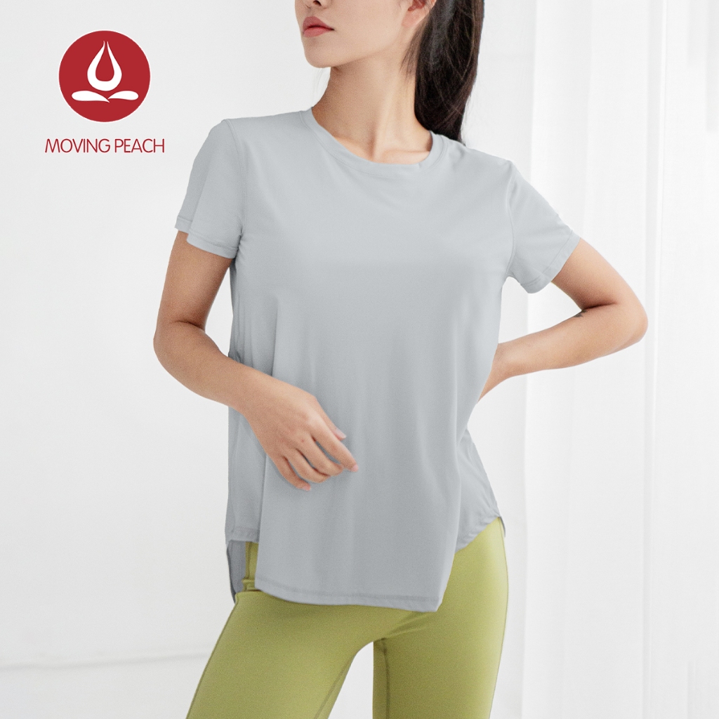 Ảnh MOVING PEACH Áo thun tập yoga fitness nhanh khô dành cho nữ 3