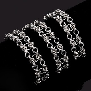 Thép không gỉ Đôi Vòng Tròn Dây Chuyền Trang Sức Tự Làm Phụ Kiện Quần Áo Dây Xích Túi Dây Xích Hàng Đôi Dây Xích