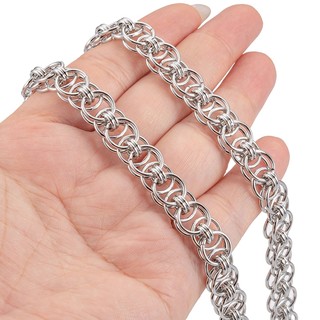 Mới Thép Không Gỉ Đôi Vòng Tròn Dây Chuyền Trang Sức Tự Làm Phụ Kiện Móc Khóa Đôi