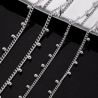 Dây chuyền hạt bằng thép không gỉ Trang sức tự làm Vòng cổ Vòng cổ Chuỗi xương đòn Phụ kiện