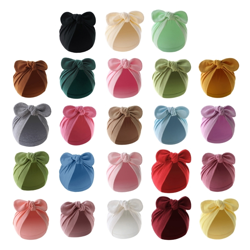 Kikin Mũ Ấm Sơ Sinh Không Xương Mũ Ấn Độ Thắt Nút Mũ Headwrap Cho Bé Gái Bé Trai
