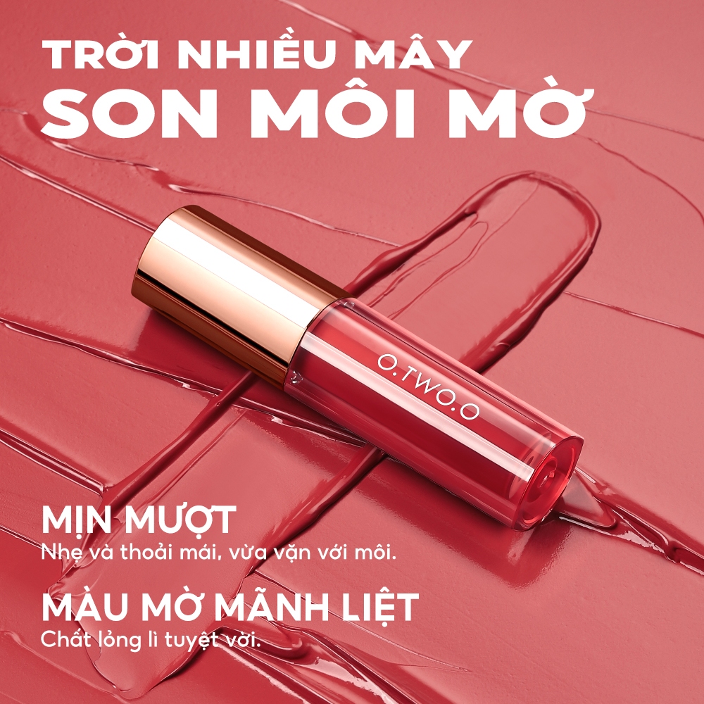 Ảnh O.two.o 8 Màu Matte Glaze Siêu Chống Thấm Nước Lâu Dài 24 Giờ Khóa Màu Không Chuyển Đổi Mượt Mịn Mờ Hiệu Ứng Son Môi 2