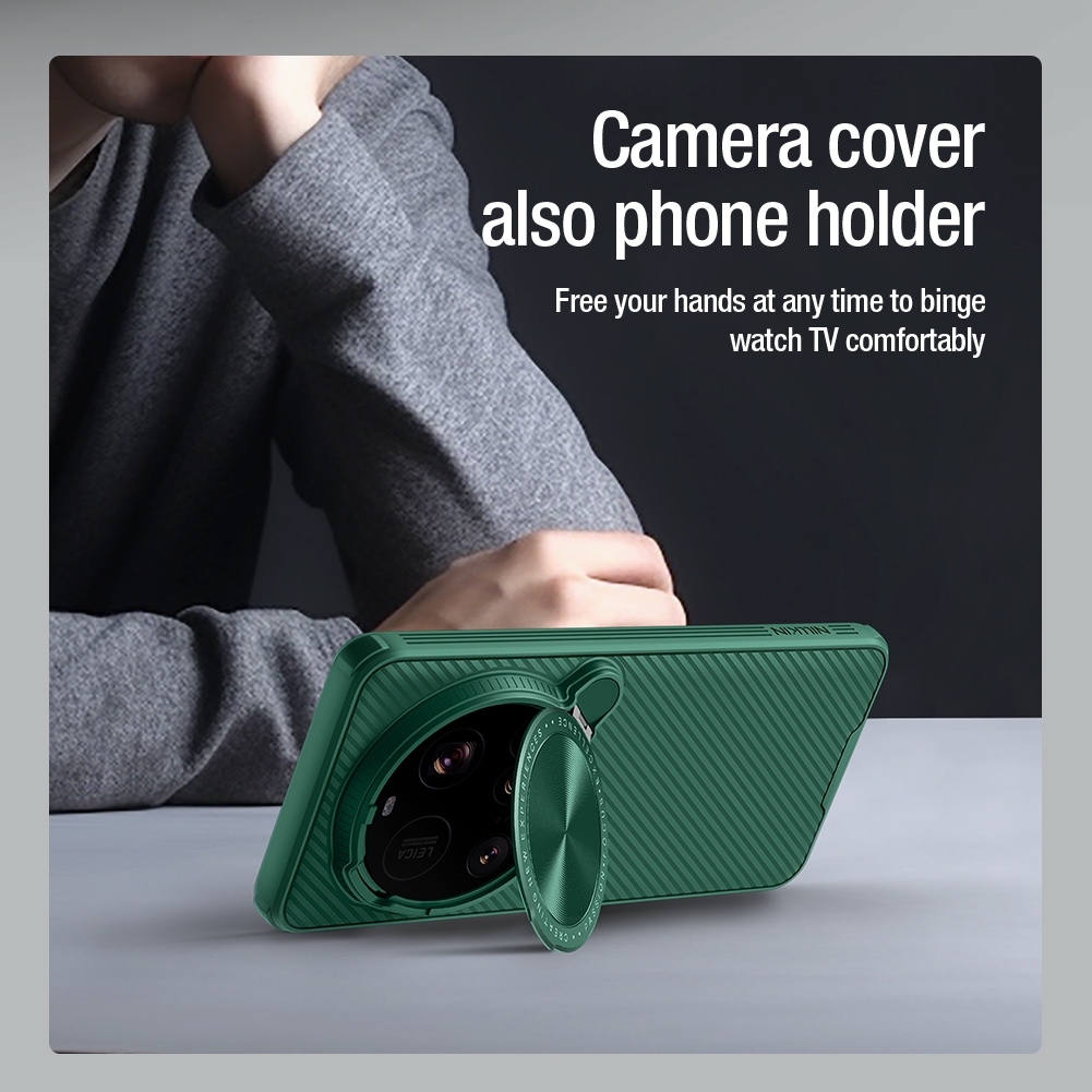 Nillkin Cho Xiaomi 15 Ultra Camshield ProP PC TPU Chống Sốc Từ Bảo Vệ Ống Kính Máy Ảnh Chân Đế Ốp Lưng Cứng Vỏ Điện Thoại Vỏ