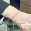 Lắc tay titan nữ không gỉ mạ vàng 14k thiết kế gắn nguyên đá lấp lánh thời thang thanh lịch