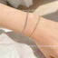 Lắc tay titan nữ không gỉ mạ vàng 14k thiết kế gắn nguyên đá lấp lánh thời thang thanh lịch