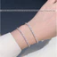 Lắc tay titan nữ không gỉ mạ vàng 14k thiết kế gắn nguyên đá lấp lánh thời thang thanh lịch