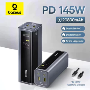 【CCC Certified】Baseus EnerGeek GP12 Power Bank 145W 20800mAh Fast Charging Portable PowerBank with Smart Digital Display
