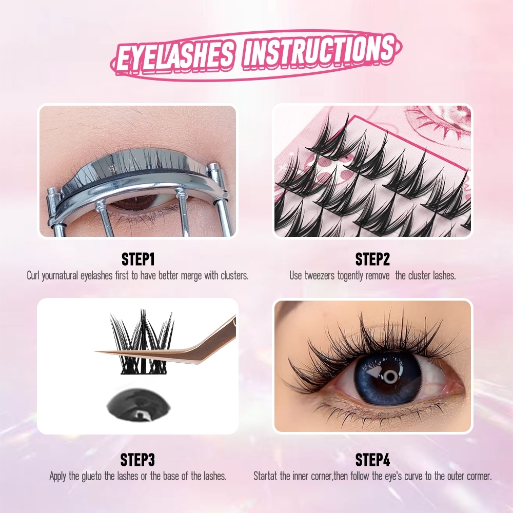[Vận chuyển miễn phí] Kiligmatata Lông Mi Giả 3D Cong Tự Nhiên 8-14mm C+ Chất lượng cao tái sử dụng
