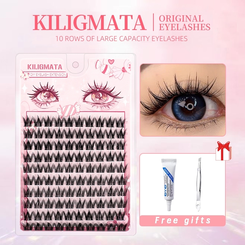 [Vận chuyển miễn phí] Kiligmatata Lông Mi Giả 3D Cong Tự Nhiên 8-14mm C+ Chất lượng cao tái sử dụng