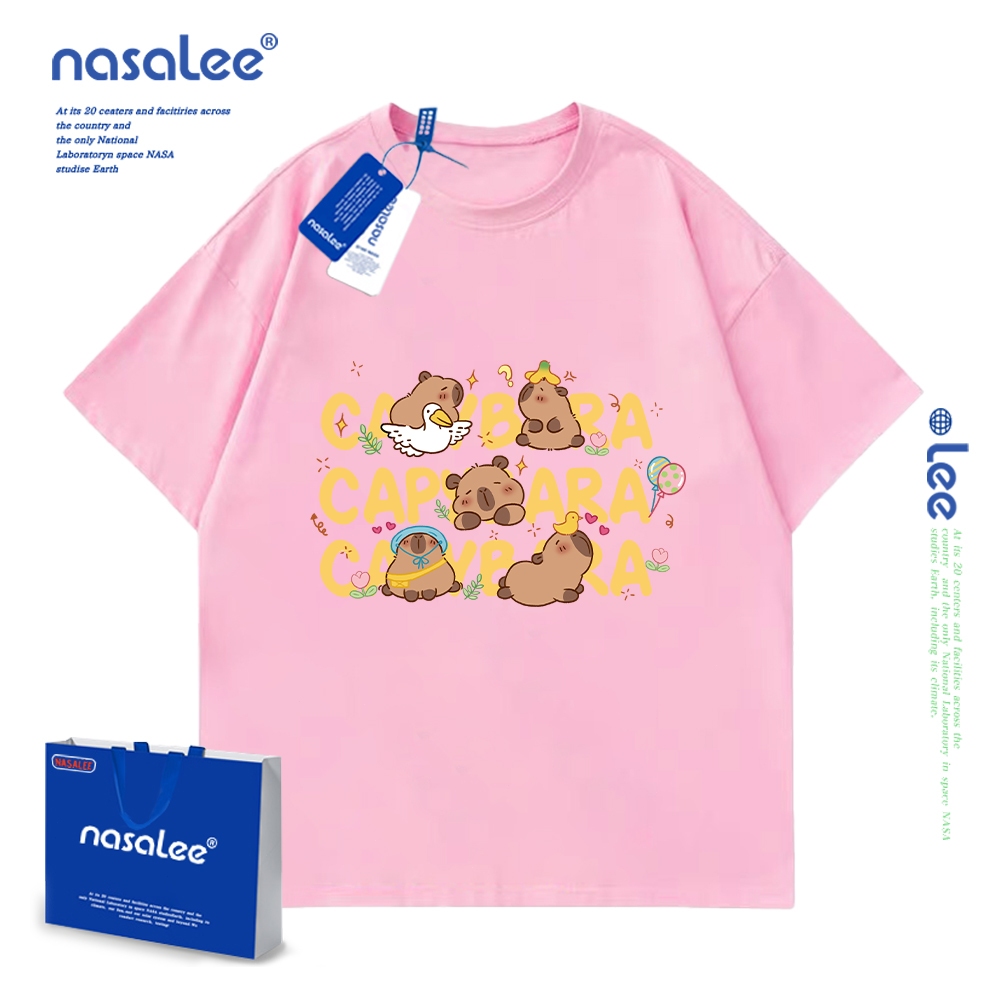 Nasa Pure Cotton Tay Ngắn 2025 Phong Cách Mới Trẻ Em Tay Ngắn Mềm Mại Thoải Mái Thời Trang Dễ Thương