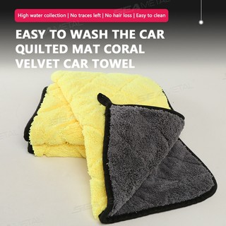 Seametal 800GSM Khăn lau xe hơi Lông cừu san hô Vải làm sạch dày hai mặt siêu thấm