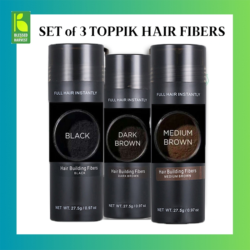 3 Cái / bộ Toppik Sợi Tóc Unisex Toppik Tóc Xây Dựng Sợi Tự Nhiên Công Bố Dụng Cụ Tăng Trưởng Tóc