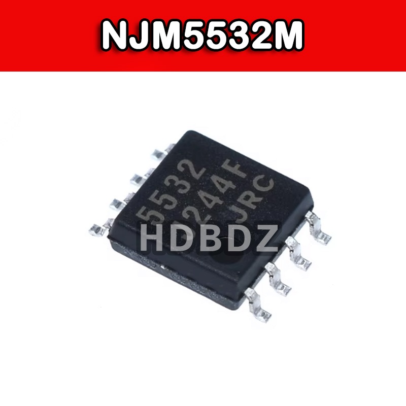 3~10PCS NJM5532M SOP8 JRC 5532 Bộ khuếch đại hoạt động kép Chip IC SMD ...