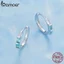 Bamoer 925 Bông Tai Bạc Cho Nữ Trái Tim Đơn Giản Giọt Nước Tai Khóa Quà Tặng Trang Sức