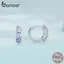 Bamoer 925 Bông Tai Bạc Cho Nữ Trái Tim Đơn Giản Giọt Nước Tai Khóa Quà Tặng Trang Sức