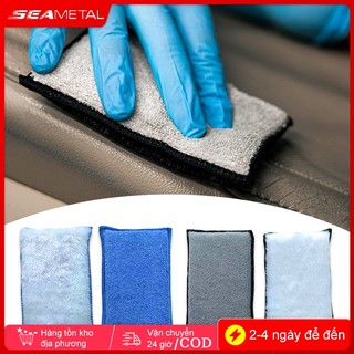 Seametal 3 Chiếc Rửa Xe Bọt Biển Khối Mềm Hai Mặt Microfiber Chà Bọt Biển Dụng Cụ Làm Sạch Ô Tô