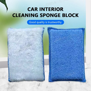 Seametal 3 Chiếc Rửa Xe Bọt Biển Khối Mềm Hai Mặt Microfiber Chà Bọt Biển Dụng Cụ Làm Sạch Ô Tô