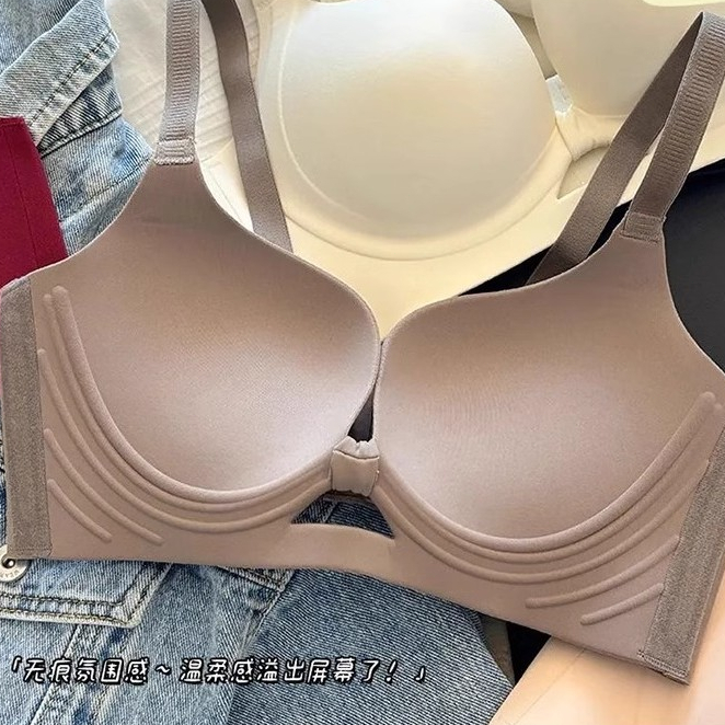 Nâng Quần Lót Liền Mạch Nữ Ngực Nhỏ Tập Hợp Không Vòng Thép Áo Ngực Có Thể Điều Chỉnh