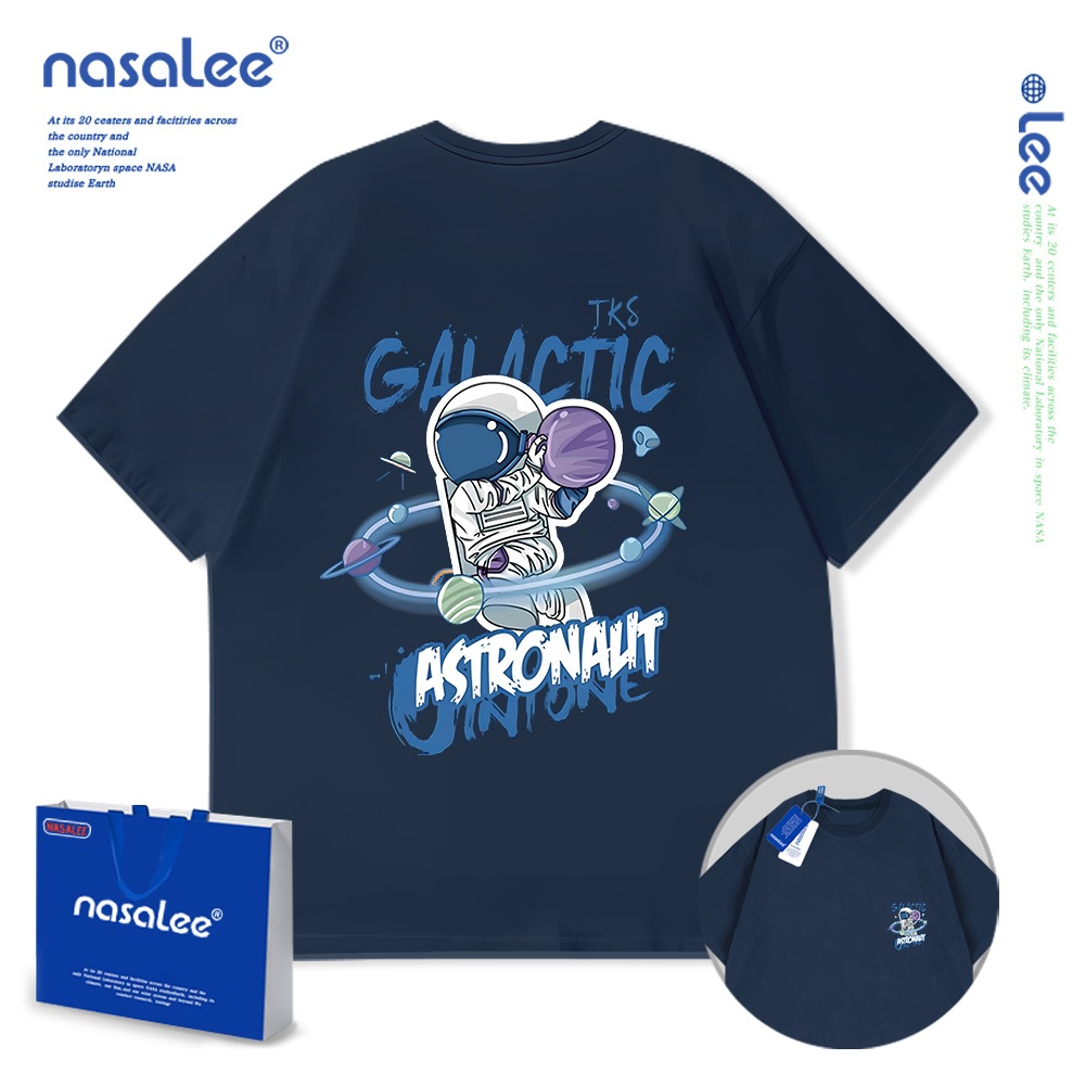 Nasa Pure Cotton Tay Ngắn 2025 Phong Cách Mới Trẻ Em Tay Ngắn Mềm Mại Thoải Mái Thời Trang Dễ Thương