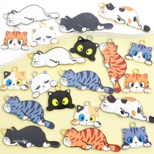 10 Chiếc Dễ Thương Nằm Mèo Meow People Series Men Charms, Vòng Cổ Vòng Tay Bông Tai Móc Khóa Và Túi & Tai Nghe Phụ Kiện DIY Lazy Kitten Mặt Dây Chuyền - Món Quà Hoàn Hảo Cho Người Yêu Mèo