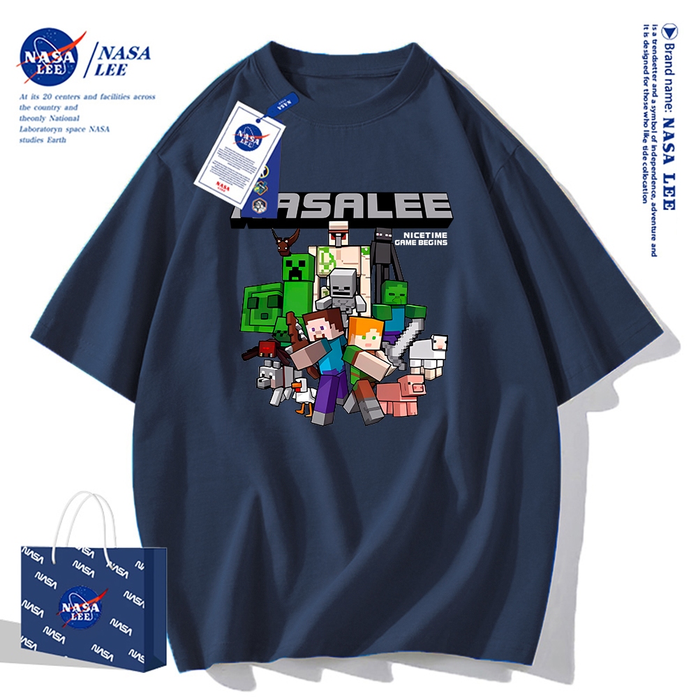 Áo thun ngắn tay NASA - Họa tiết nhân vật hoạt hình, cotton, unisex