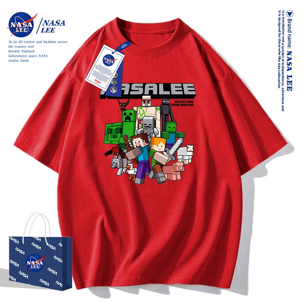 Áo thun ngắn tay NASA - Họa tiết nhân vật hoạt hình, cotton, unisex