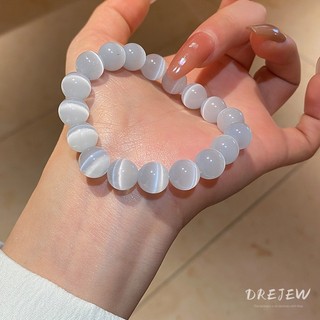 Drejew Vòng tay đính cườm đá mắt mèo ngọt ngào hàng ngày đi lại vòng tay đính cườm thích hợp tinh tế đơn giản vòng tay cao cấp trang trí tay