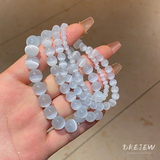 Drejew Vòng tay đính cườm đá mắt mèo ngọt ngào hàng ngày đi lại vòng tay đính cườm thích hợp tinh tế đơn giản vòng tay cao cấp trang trí tay