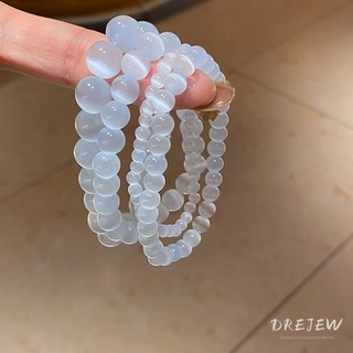 Drejew Vòng tay đính cườm đá mắt mèo ngọt ngào hàng ngày đi lại vòng tay đính cườm thích hợp tinh tế đơn giản vòng tay cao cấp trang trí tay