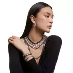 Swarovski (Mới) Vòng Cổ Nữ Thời Trang Bạc S925 Quá Khổ Giả Pha Lê Hình Bát Giác Cắt Pha Lê Trắng Đá Quý Millenia Vòng Cổ Quà Tặng Ngày Lễ Tình Nhân Sinh Ra Đời — ảnh 2
